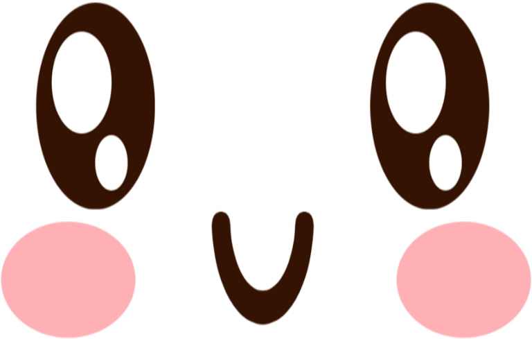 #mq #kawaii #eyes #pink #happy #smile - Circle Clipart (1024x1024), Png Download