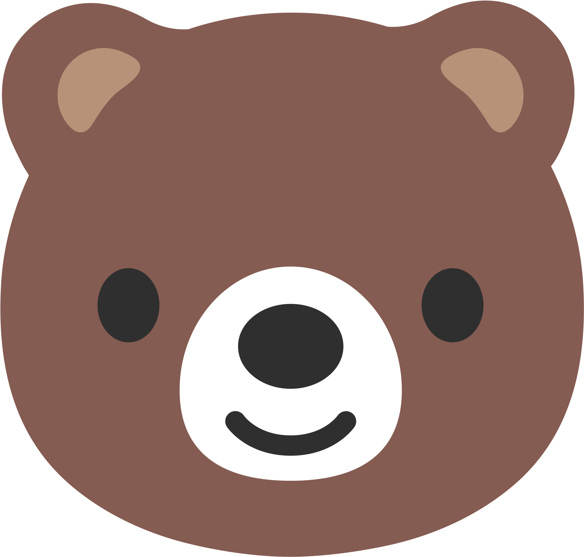 File U F B Svg Wikimedia Commons - Bear Emoji Png Clipart (2000x2000), Png Download