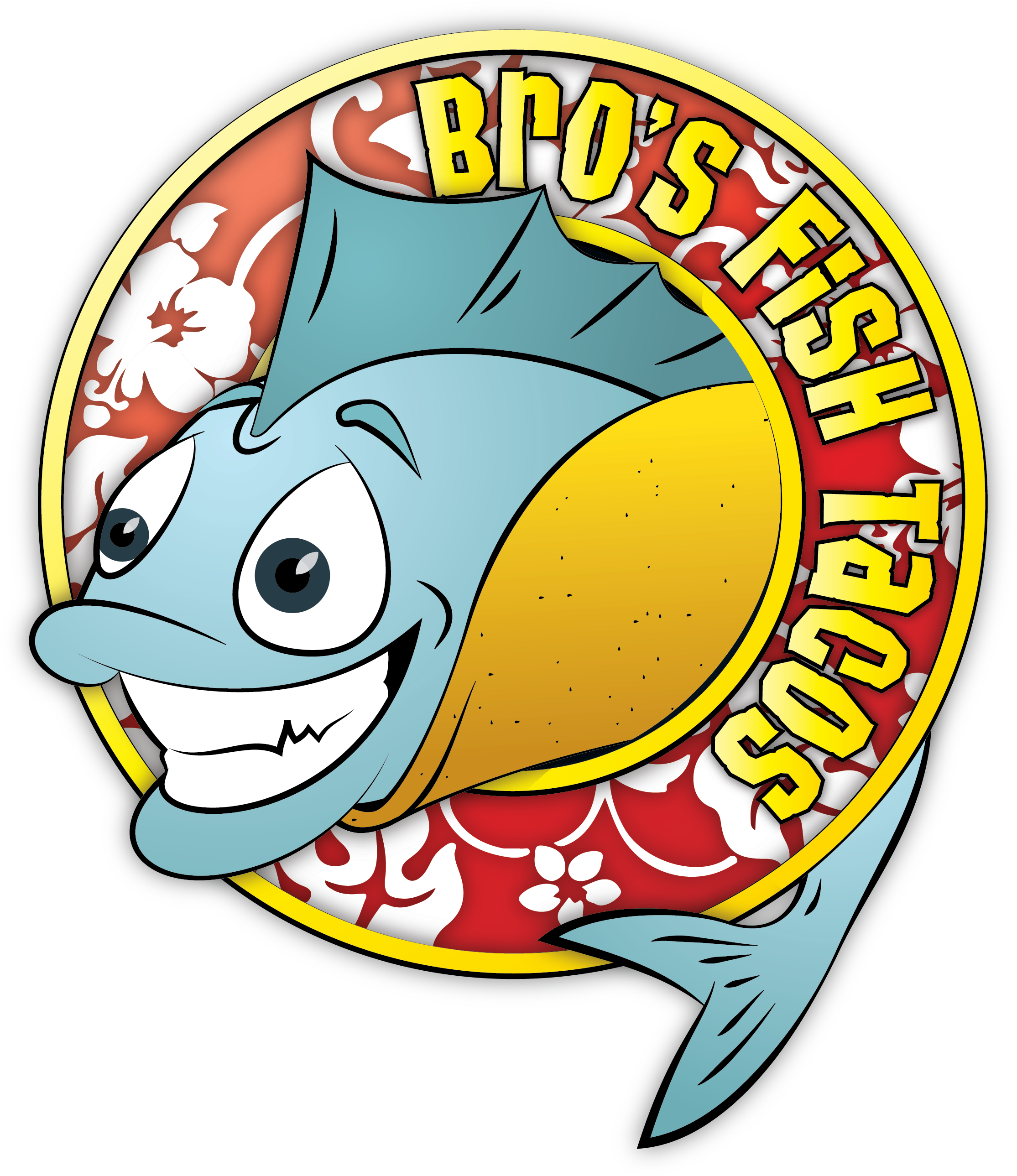 Bro's Fish Tacos - Cartoon Clipart (3187x2853), Png Download