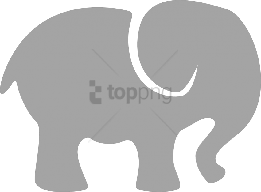 Free Png Grey Baby Elephant Png Image With Transparent - Elephant Silhouette Cute Clipart (850x627), Png Download