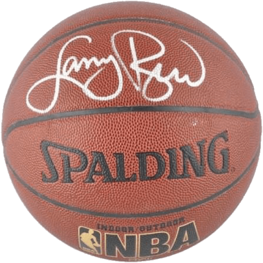 Larry Bird Boston Celtics Nba Authentic Autographed Clipart (850x852), Png Download