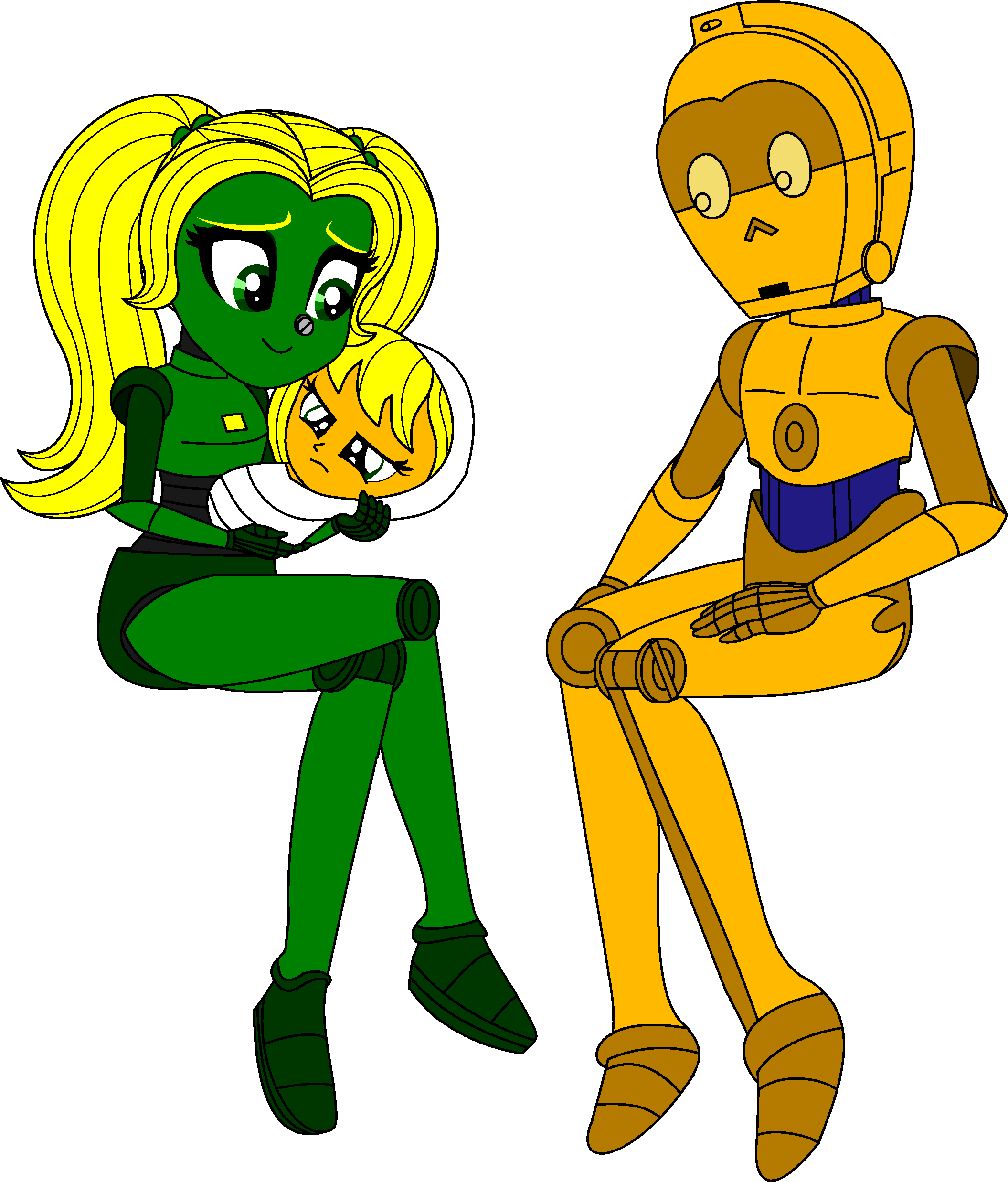 Star Wars C3po Clipart - Mlp Eg Baby Base - Png Download (2429x2642), Png Download