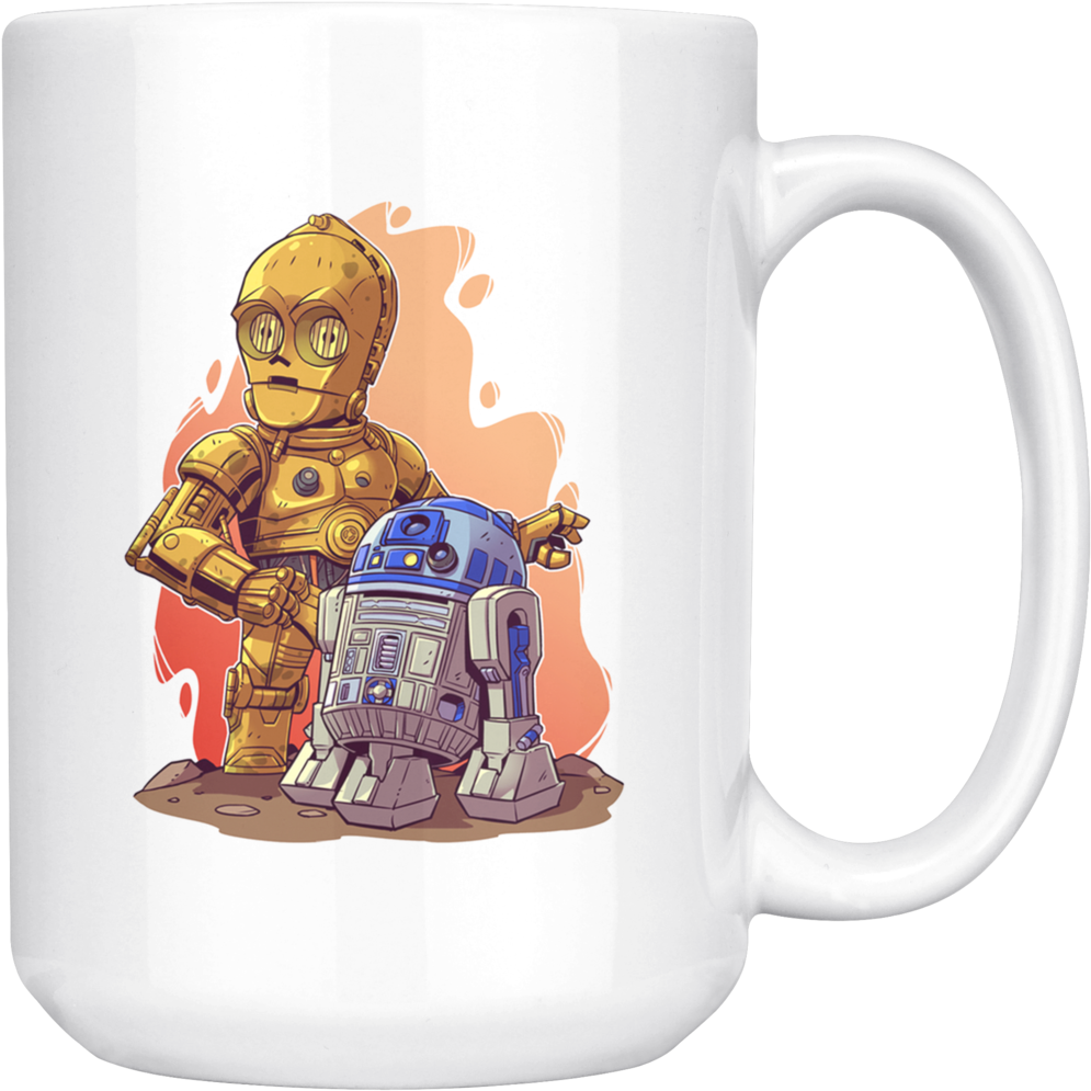 C3po And R2d2 Chibi Mug Star Wars - Star Wars Chibi Derek Laufman Clipart (1024x1024), Png Download