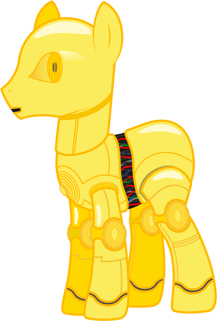 Star Wars C3po Clipart - Star Wars My Little Pony Base - Png Download (900x1350), Png Download