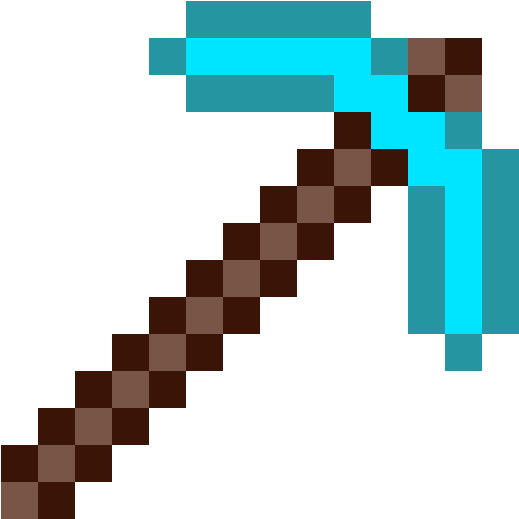 Minecraft Pickaxe Clipart (1184x1184), Png Download