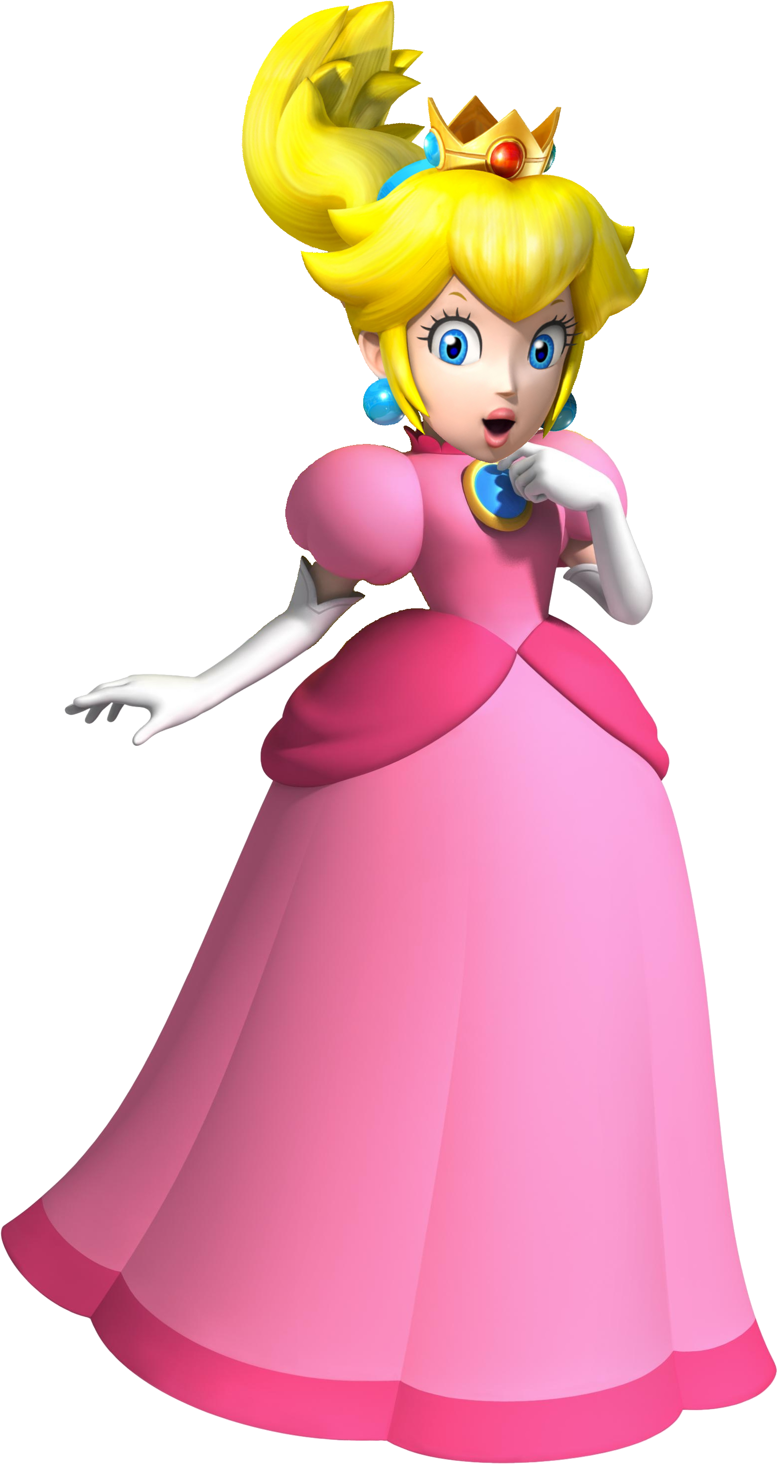 Princess Peach Transparent Background Clipart (1670x2984), Png Download