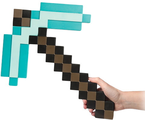 Deluxe Diamond Pickaxe Clipart (748x421), Png Download