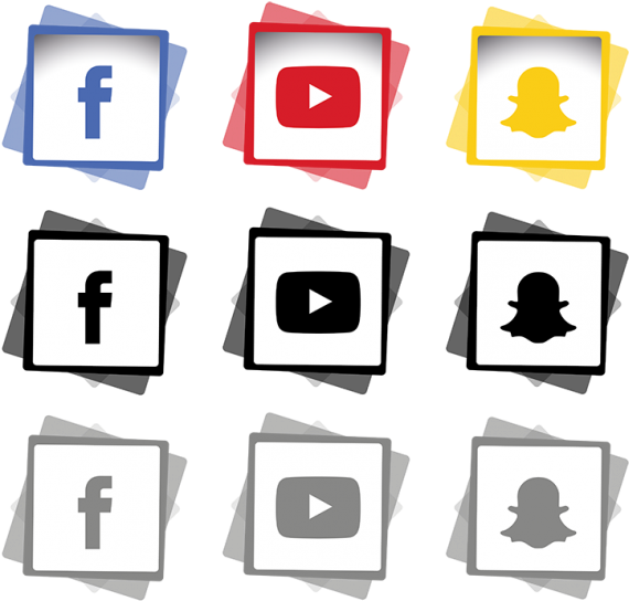 Hexagon Clipart Linked - Transparent Social Media Png (640x640), Png Download