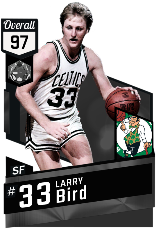 2kmtcentral Larry Bird, Boston Celtics, Nba Players, - Anthony Davis 2k17 Card Clipart (537x786), Png Download