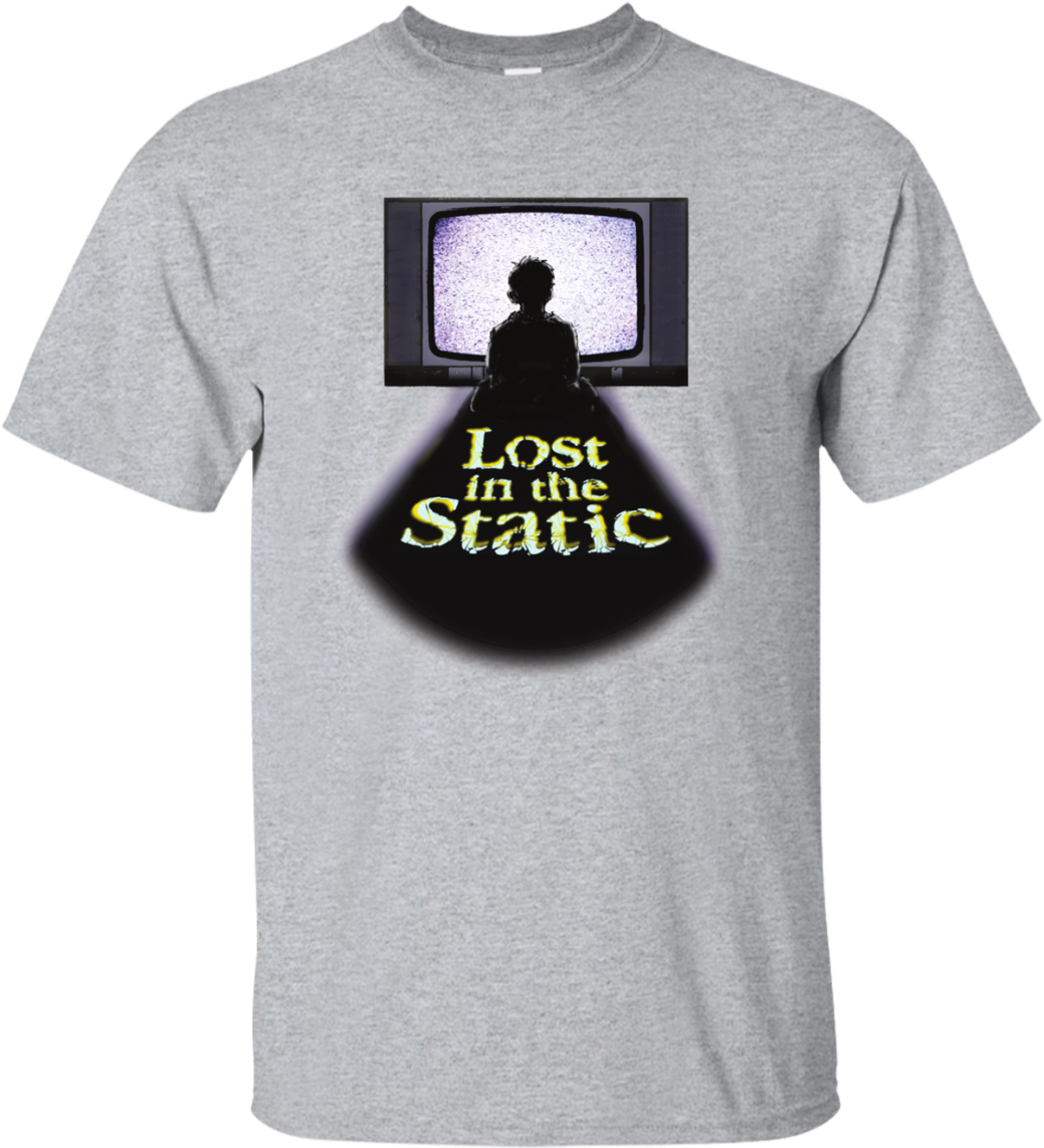 Lost In The Static Tv Light Short Sleeve T-shirt - Bodybuilding T Shirts Clipart (1155x1155), Png Download