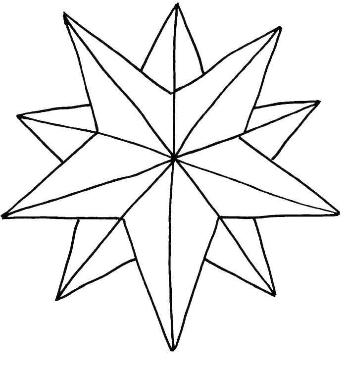 Picture Royalty Free Christmas Star Clipart Black And - Christmas Star To Colour - Png Download (700x917), Png Download