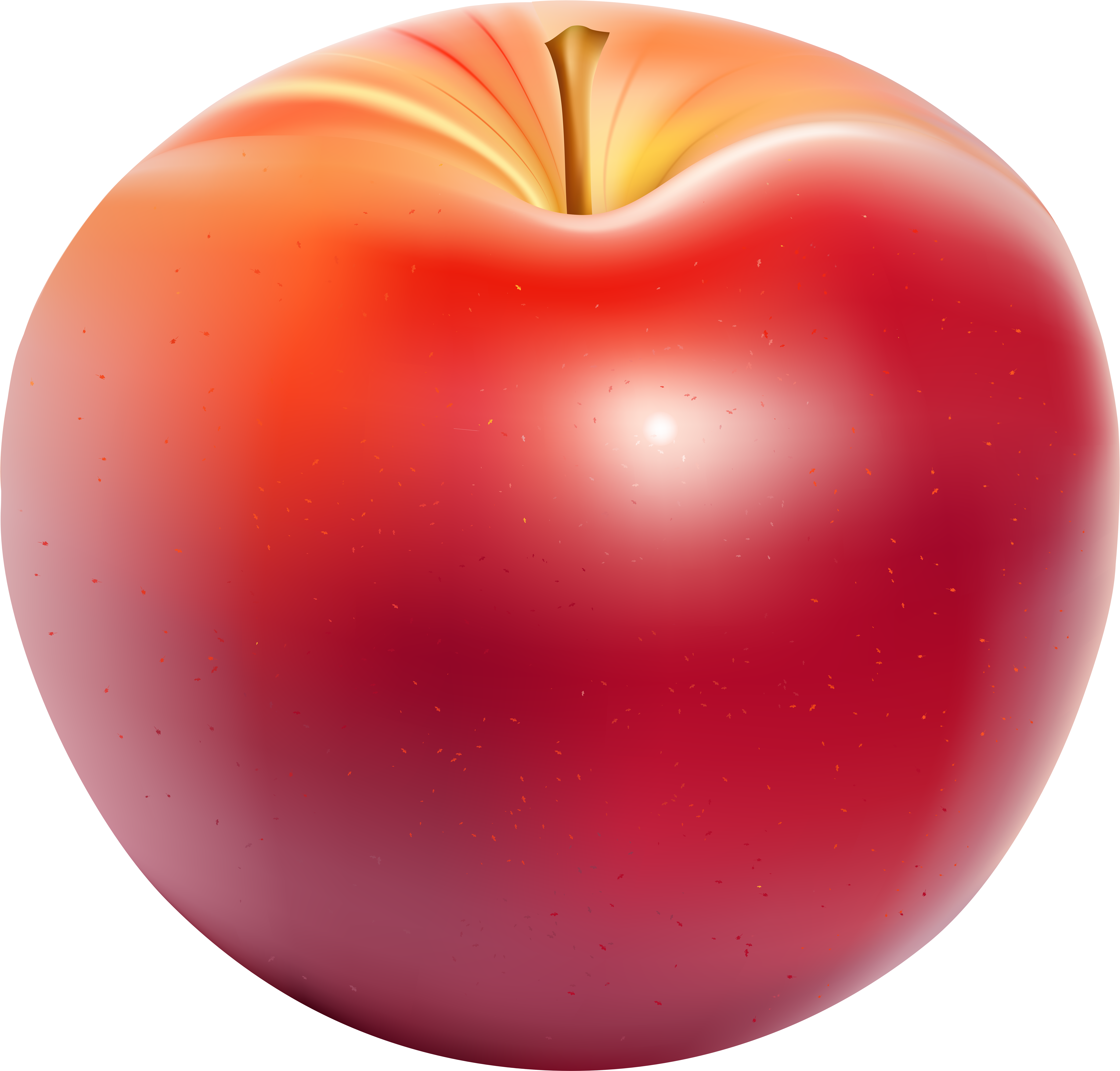 Red Apple Png Clip Art Image Transparent Png (8000x7641), Png Download