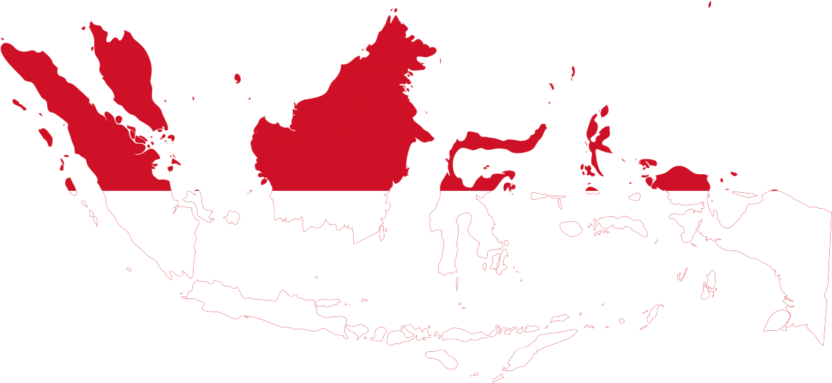 Greater Indonesia Flag Map - Kuala Lumpur Heat Map Clipart (1280x580), Png Download