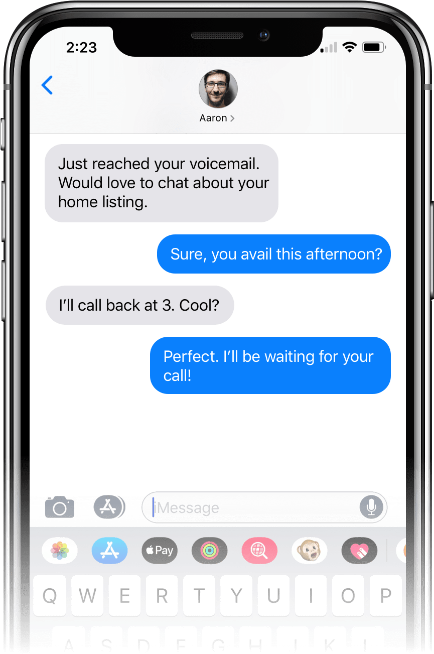 Dialer With Text Message Marketing - Iphone X Imessage Clipart (866x1422), Png Download