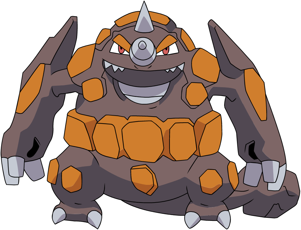 Rhyperior, Rhyperior - Brown And Orange Pokemon Clipart (987x754), Png Download