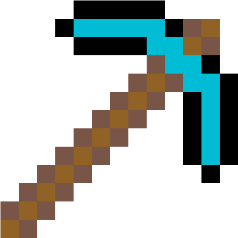 Minecraft Pickaxe Transparent Clipart (1184x1184), Png Download