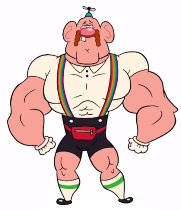 Swole Uncle Grandpa - Cartoon Uncle Grandpa Clipart (600x696), Png Download