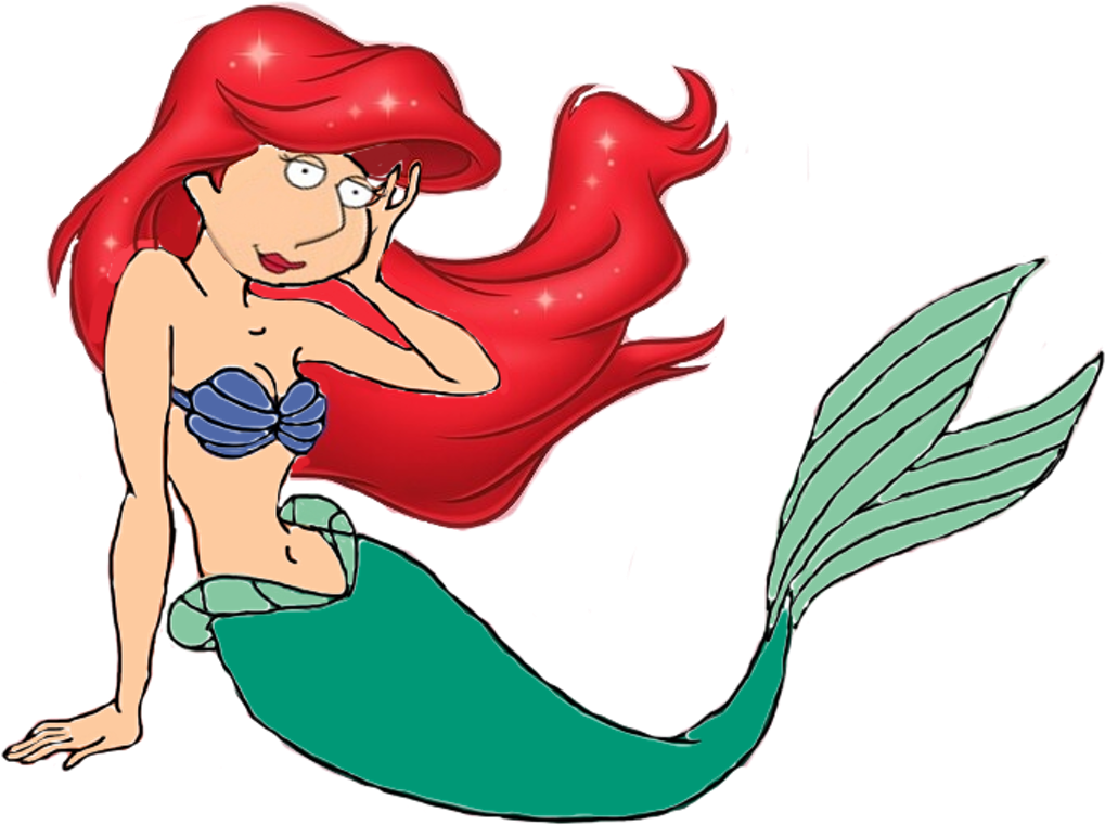 Family Guy Darthranner Version - Little Mermaid Cartoon Character Clipart (1024x768), Png Download