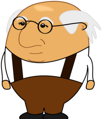 Cartoon Old Man Clipart (640x480), Png Download