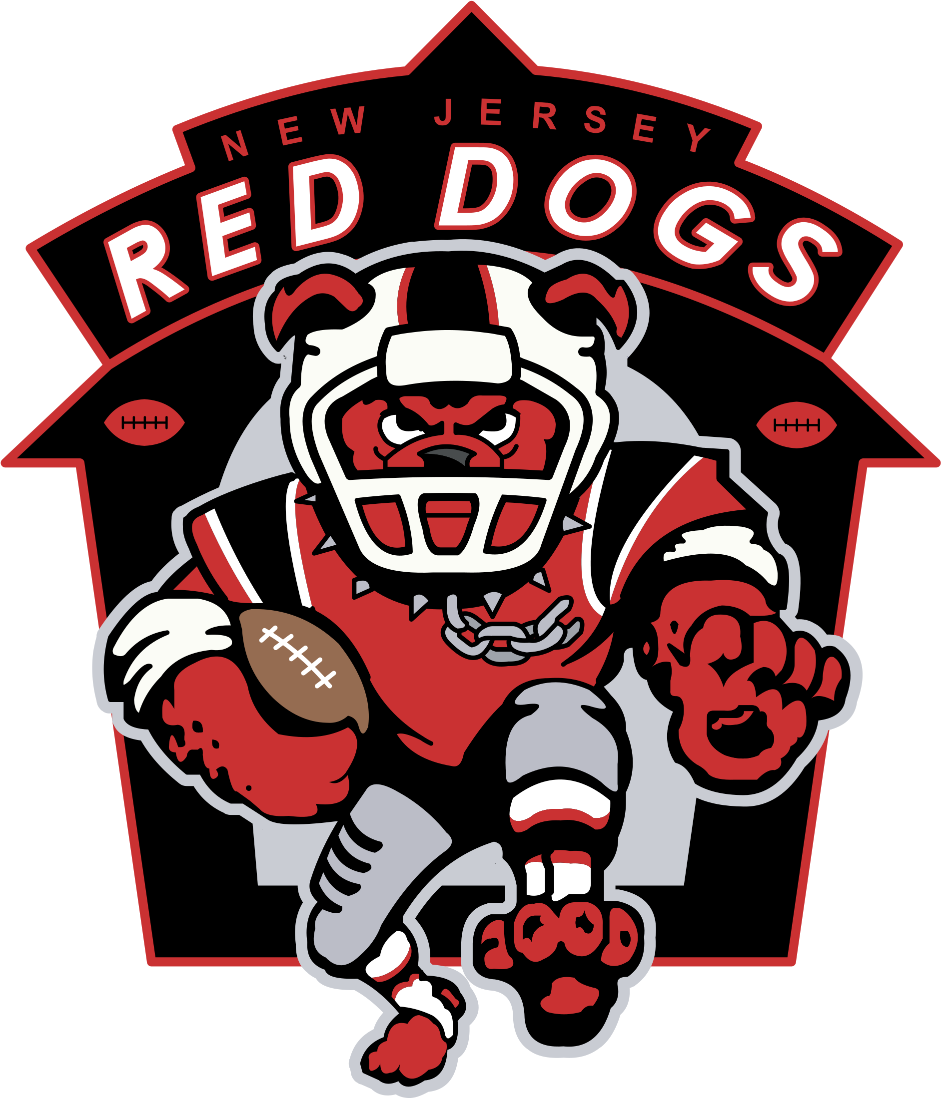 New Jersey Red Dogs Logo Png Transparent Clipart (2400x2400), Png Download