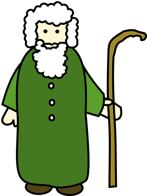 Shepherd, People, Man, Nature, Stick, Old, Grandpa - Shepherd Clip Art - Png Download (708x720), Png Download