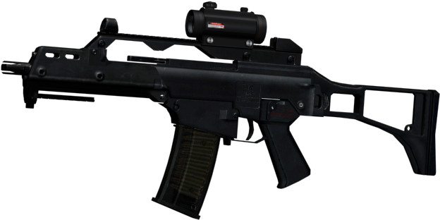 [rel]hk-g36c Tasco Red Dot Scope Remade From Call Of - Airsoft G36 Elite Force Clipart (640x480), Png Download