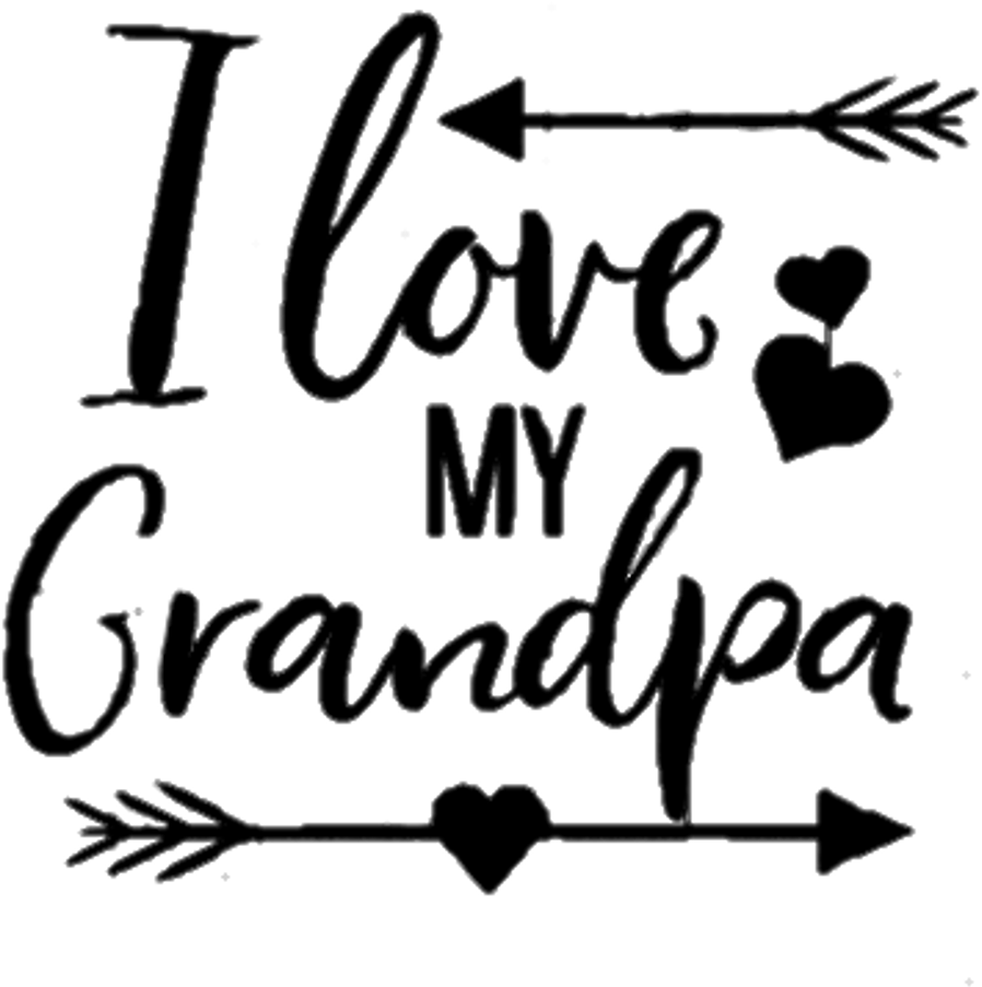 #ilovegrandpa #grandpa #ilovemygrandpa #grandfather - Calligraphy Clipart (1024x1027), Png Download