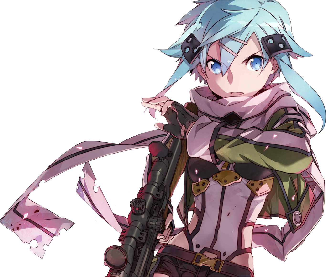 Sinon - Sword Art Online Sinon Clipart (1366x1160), Png Download