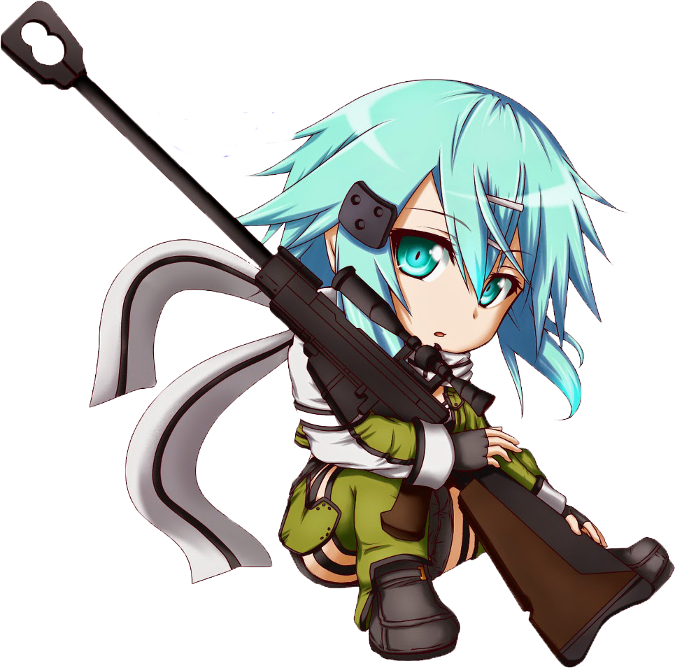 Chibi Sinon Render By Faizal101-d8i4sxs Clipart (965x955), Png Download