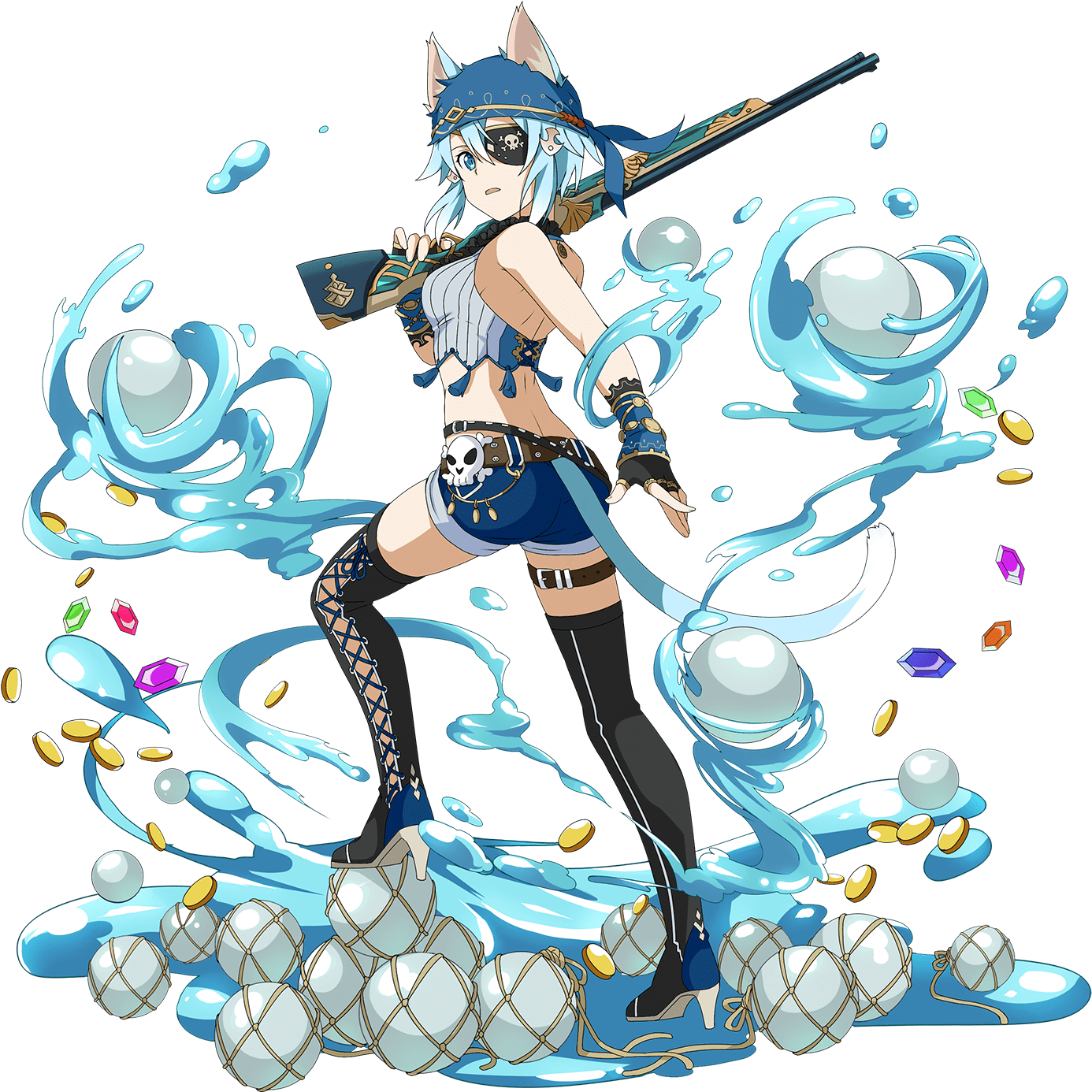 #sinon #kawaii #anime #cute #freetoedit - Sao Md Pirate Sinon Clipart (1024x1024), Png Download