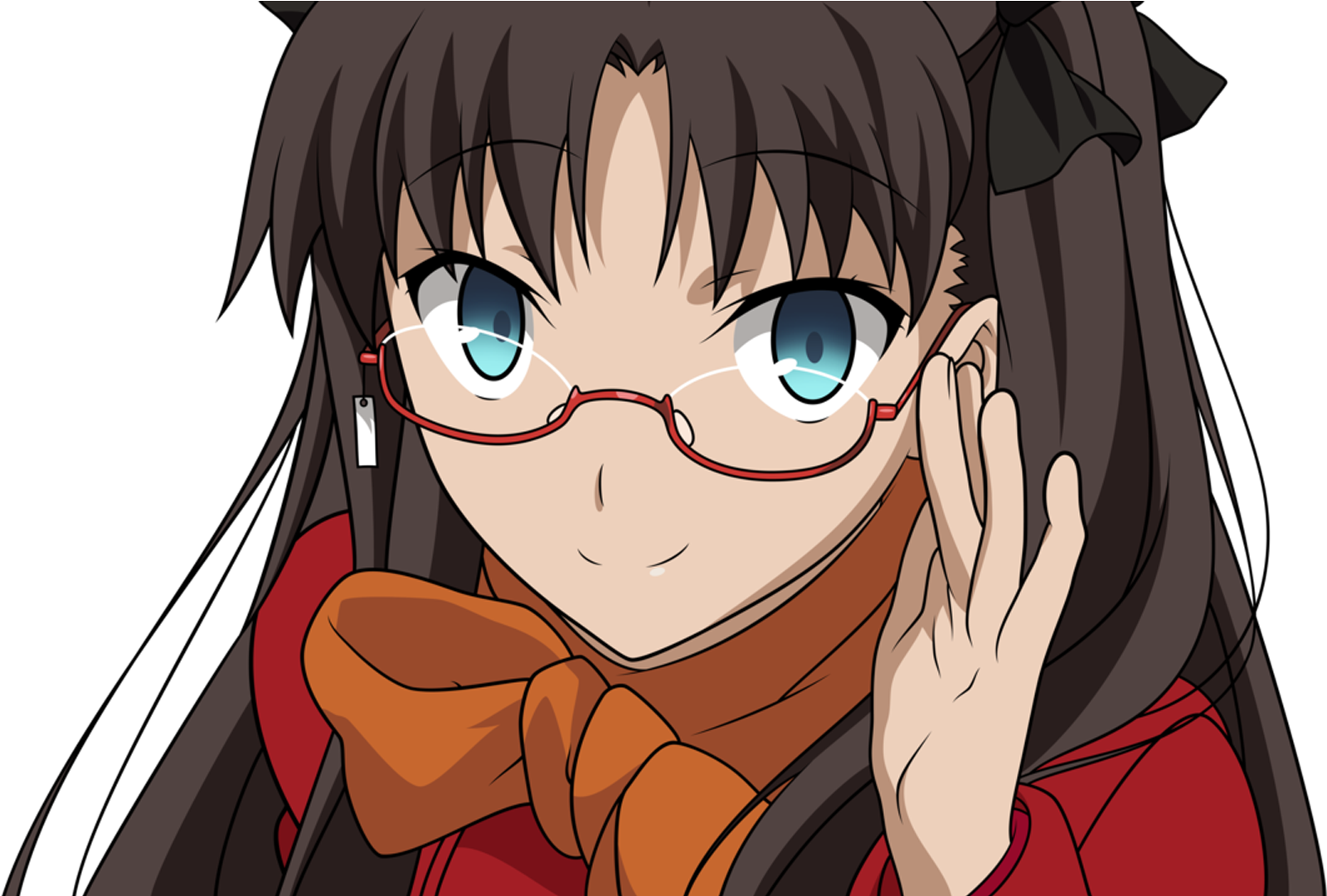 Tohsaka Rin With Glasses Clipart (1920x1080), Png Download