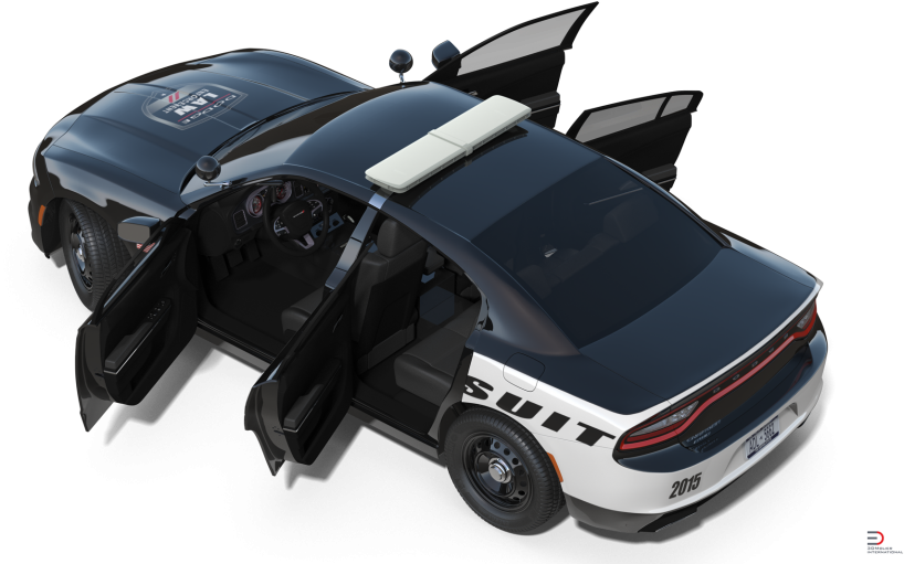 11 Dodge Charger Police Car Rigged Royalty-free 3d Clipart (818x511), Png Download