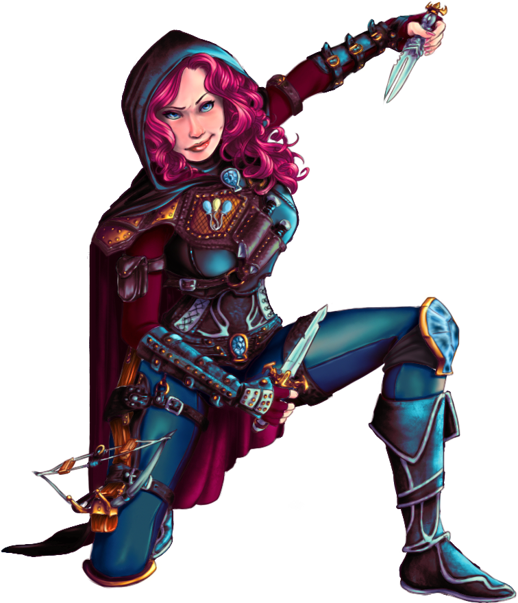 Uploaded - Dungeons And Dragons Female Clipart (837x973), Png Download
