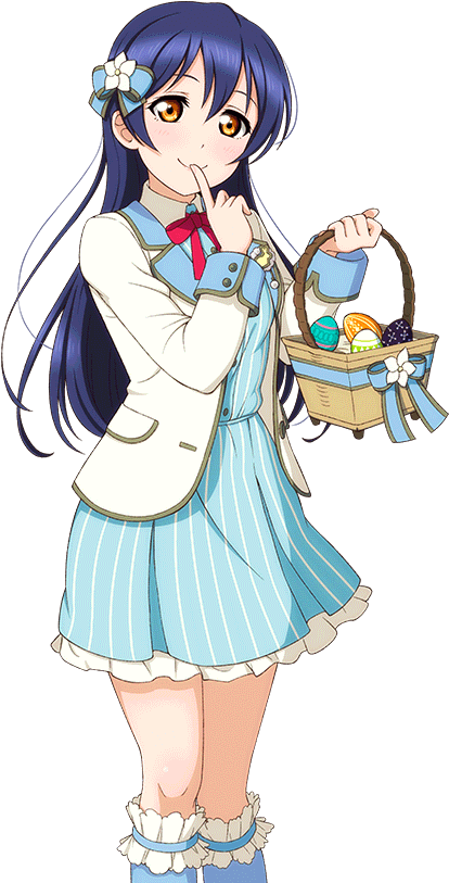 Love Live Umi Sonoda Nico Yazawa Easter Set Event Cards Clipart (414x813), Png Download