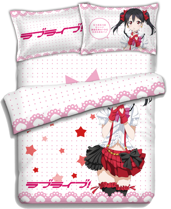Japanese Anime Lovelive Nico Yazawa Bed Sheets Bedding - Bed Sheet Clipart (800x800), Png Download