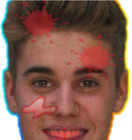 Justin Bieber Clipart Printable - Justin Bieber Mug Shot Painting 2014 - Png Download (640x480), Png Download