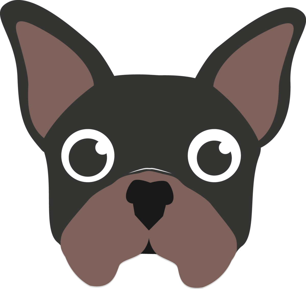 French Bulldog Cartoon Transparent Png Clipart (1200x1132), Png Download