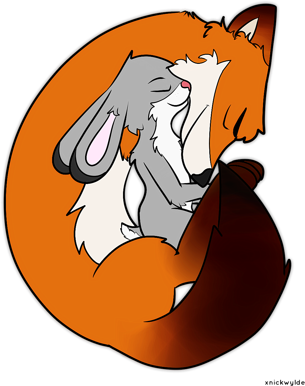 ““nick And Judy Cuddling ” Based - Bowl Of Cereal Clipart - Png Download (1000x1300), Png Download