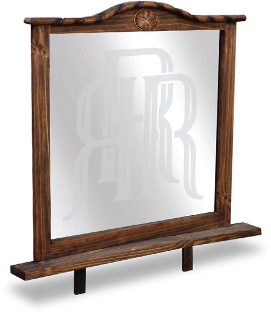 Mansion Mirror Frame W/rope & Star 48”w X 6“d X 42”h - Plywood Clipart (800x680), Png Download