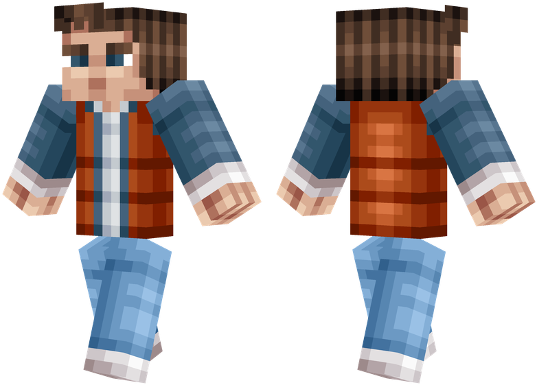 Marty Mcfly - Jp E Mcfly Minecraft Clipart (804x576), Png Download