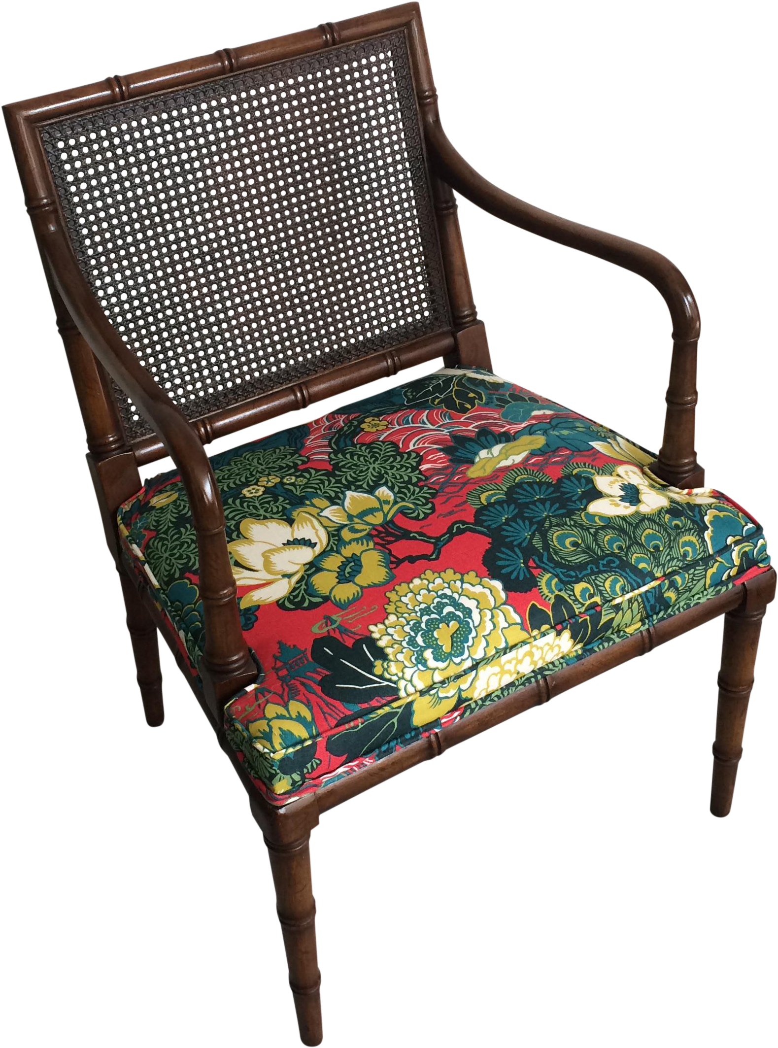 Excellent Vintage Arm Chair With Classic Faux Bamboo - Chair Clipart (1753x2362), Png Download