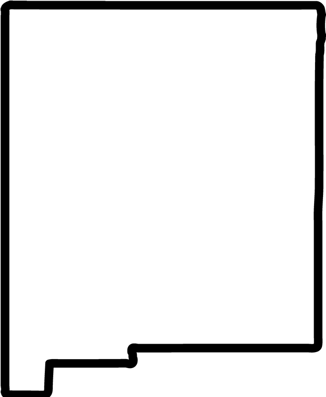 New Mexico Outline Rubber Stamp Clipart (655x796), Png Download