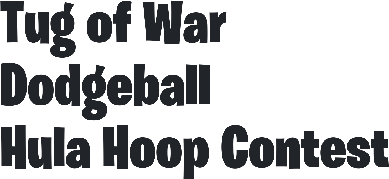 Edit Tug Of War Dodgeball Hula Hoop Contest Logo - Black-and-white Clipart (1490x692), Png Download
