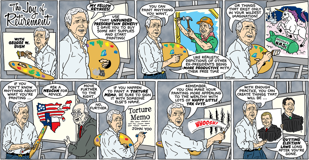 The Joy Of Retirement-george W - Comics Clipart (1024x532), Png Download
