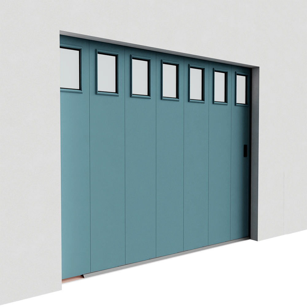 Smooth Verane One Groove And Cassette Porthole Side - Garage Door Clipart (1000x1000), Png Download