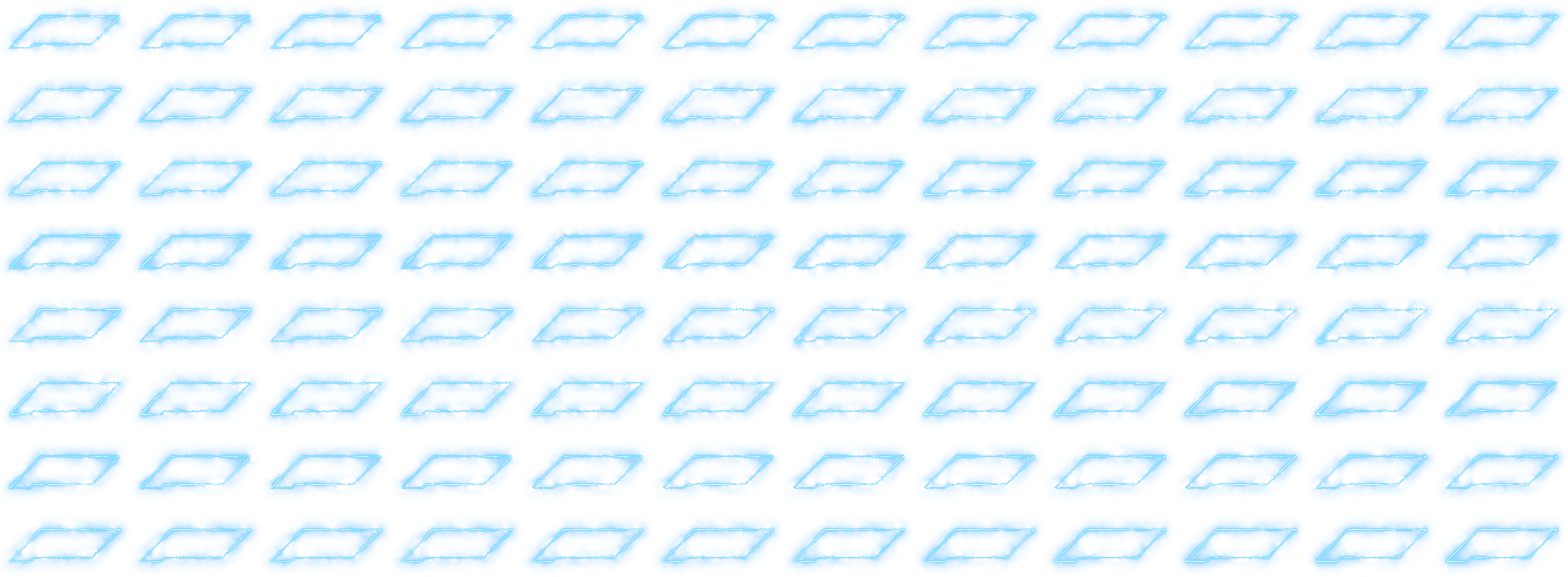 Open Spritesheet - Cobalt Blue Clipart (6000x2248), Png Download