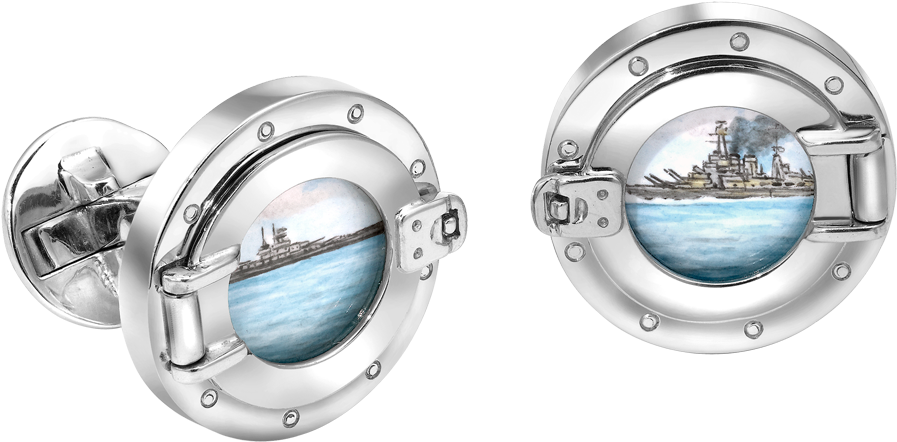 Theo Fennell Porthole Cufflinks - Earrings Clipart (1050x1225), Png Download