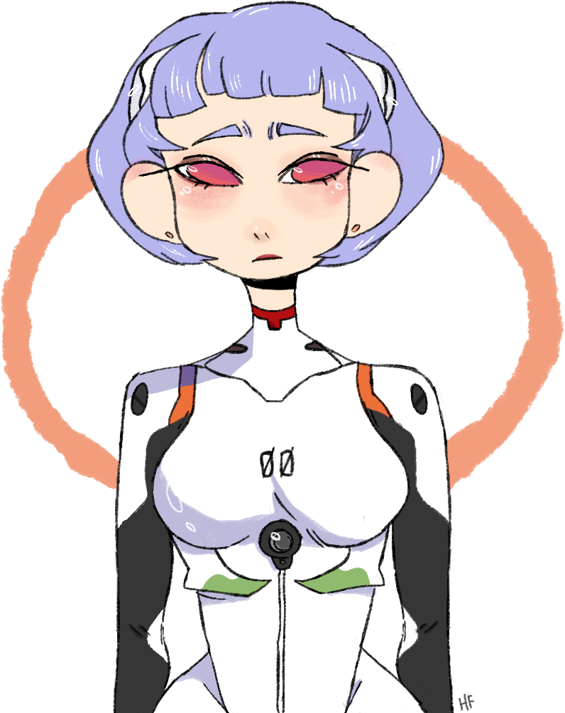 Rei Ayanami By Honeyfuru - Cartoon Clipart (796x1005), Png Download