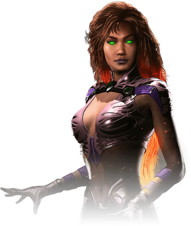 Up Close Look At Red Hood, Starfire And Sub Zero's - Injustice 2 Starfire Character Clipart (1140x840), Png Download
