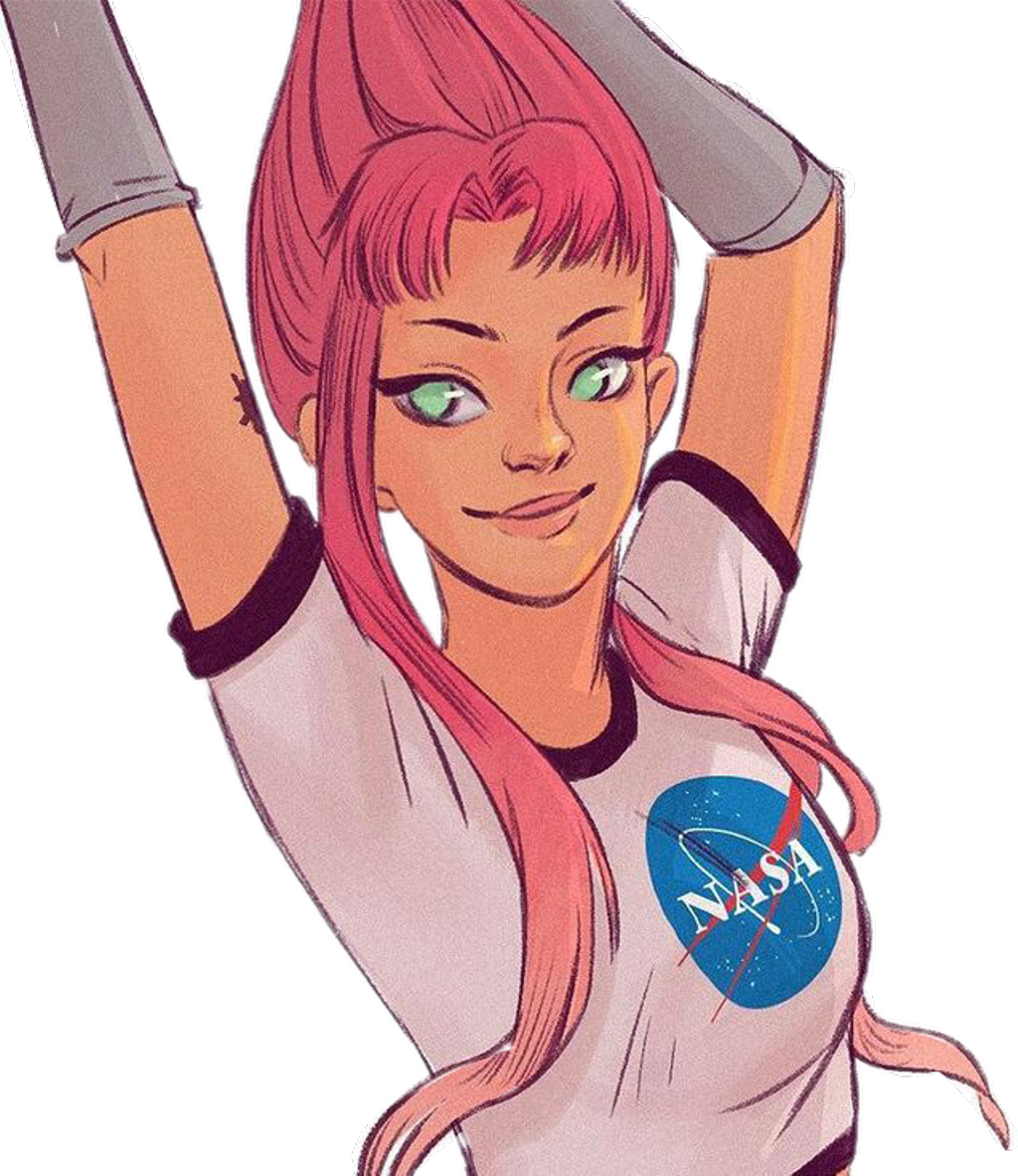 Starfire♡ Sticker - Teen Titans Go Starfire Anime Clipart (1024x1182), Png Download